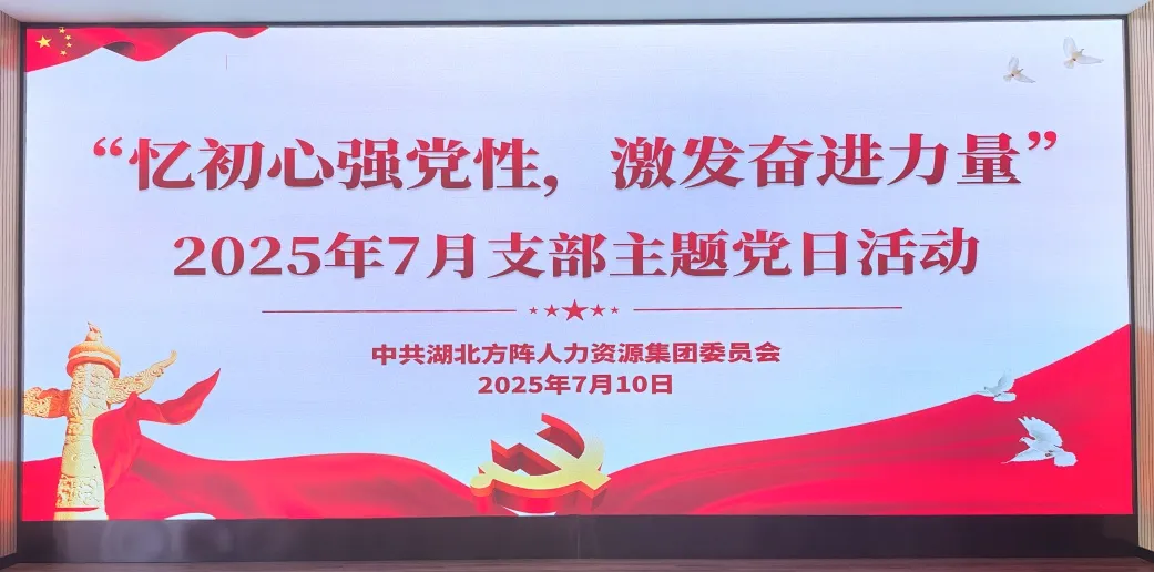 方阵集团党委开展七月支部主题党日活动